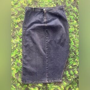 Gianfranco Ferre Denim Skirt Pencil blue zipper slit